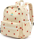 STEAMEDBUN Corduroy Toddler Backpack for Girls 2-4: Kids backpack for Boys Girls - 12 inch Preschool Kindergarten Backpacks - Strawberry