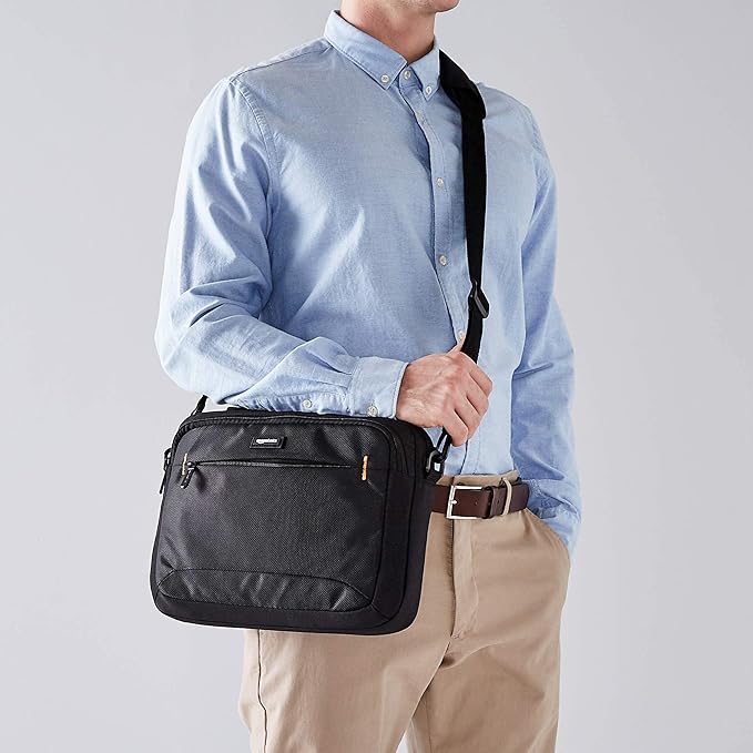 Amazon Basics Laptop Carrying Case with Adjustable Shoulder Strap, 11.6 in, Black, 10-Pack