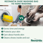 Shoe Washing Machine Bag - Set of 2 Shoe Bags, 360° Deep Clean Shoes Laundry, Reusable Shoe Bag for Washer, Sneaker washing machine bags, Yellow