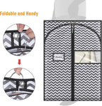 Syeeiex 60'' Dress Bags for Gowns, Set of 4 Garment Bag for Hanging Clothes, Dress Garment Bag, Dustproof and Keep Closet Tidy, Perfect for Suit Evening Dresses Fur Coat Long Dress Gown(Dark Grey)