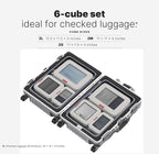LeanTravel Premium Compression Packing Cubes for Travel - Suitcase Organizer Bags with Double Zipper & Breathable Mesh Panel - Space Saving Carry On Luggage Essentials (6-Pack, Sand)