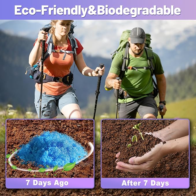Portable Toilet Gel, Poo Powder for Portable Toilet, Camping Toilet Gel, Pee Powder, Portable Toilet Powder for Outdoor Camping and Hiking Toilet Gel Powder