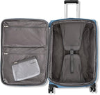 Samsonite 3-PC Soft-Sided 21/25/29” (Carry-On, Medium, Large Checked), Lightweight Expandable Element Luggage Set: 2 Front & Side Pocket, Four Spinner Wheels, Adjustable Handle, Durable- Captains Blue