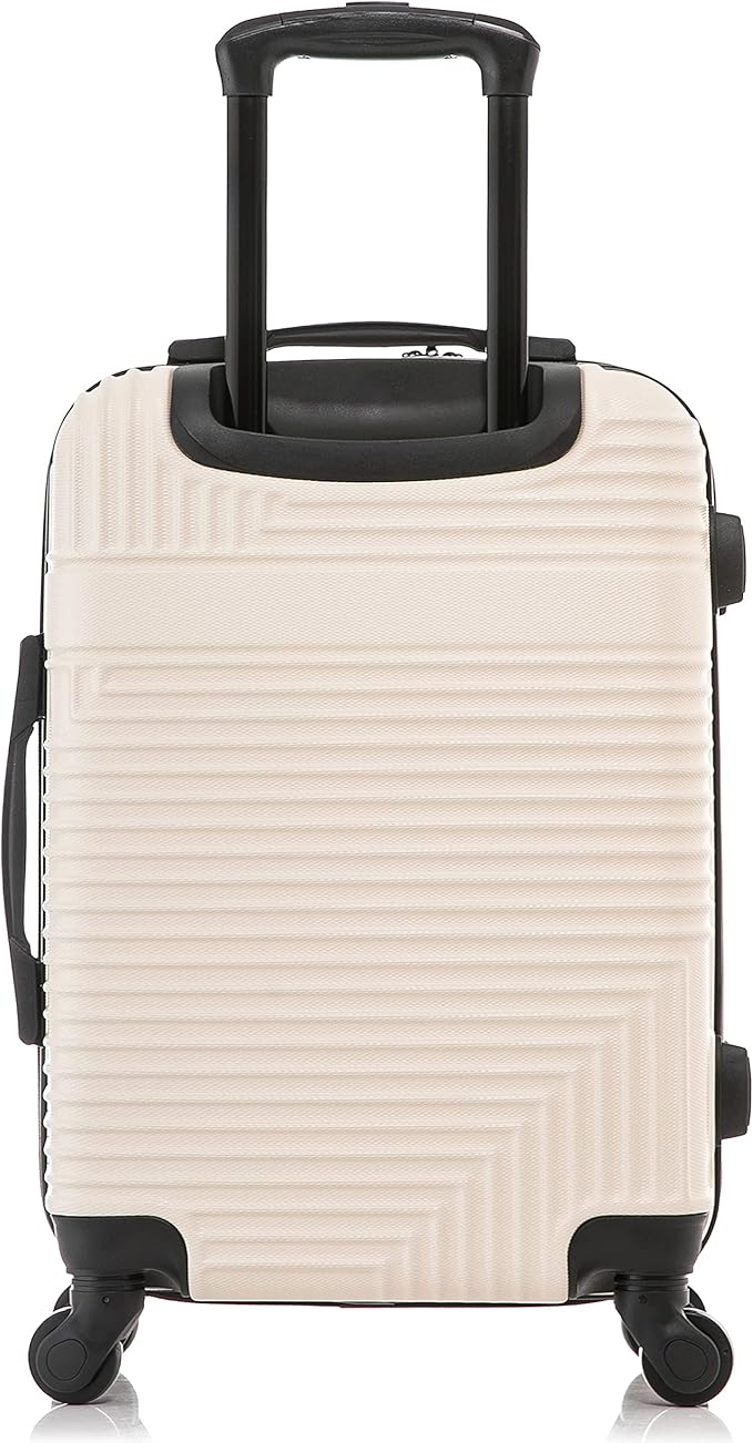 InUSA RESILIENCE Luggage with Spinner Wheels | Durable Lightweight Hardshell Suitcase, Spacious Travel Bag with Handle and Trolley | 20-Inch Carry On Small Luggage | Sand