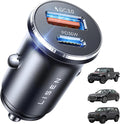 LISEN 69W Mini Cigarette Lighter Adapter Car Charger USB C Fast Charging, 12V Cigarette Lighter USB Car Charger Fast Charging Adapter, for iPhone 17 Pro Max 16 15 14 13 12 Plus Mini, Samsung S26 S25