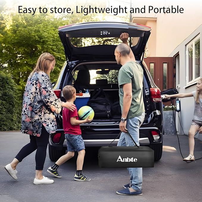 Anbte 3ft Aluminum Roll Top Camping Table, 2 Adjustable Height Camping Table Folding with Storage Net & Bag Lightweight Roll Up Table for Tailgate Outdoor Backyard BBQ Patio Picnic, 32.2” X 16”, Black