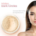 4pc (FAIR 1) KIT w/KABUKI BRUSH Mineral Makeup Matte Loose Powder Foundation Concealer Blush Long Lasting Bare Face Cosmetics