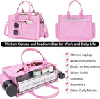 ZHMO Canvas Tote Bag for Women,Women's Bags Crossbody Bags Work Laptop Tote Bag Large Handbags Purse for Travel Nurse Teacher