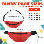 Saintrygo 20 Pcs Neon Fanny Pack Bulk, 90s 80s Fanny Pack Adjustable Waist Bags, Vintage Bag, Oxford Cloth for Workout Traveling Running Bachelor Party Favors Women Men (Fashion Color)