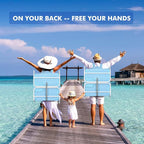 Backpack Beach Tanning Chair with Canopy and Face Hole, 6-Position Folding Lay Out Lounge Chair, UPF 50+ Wind-Resistant Sun Shade, Portable Recliner for Sunbathing, Outside, Poolside, Lawn, Patented