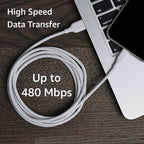 Amazon Basics 2-Pack Apple MFi Certified USB-A to Lightning Cable, Fast Charging, Data Sync, High Speed Transfer, Sturdy Design for iPhone 14 13 12 11 X Xs Pro, Pro Max, Plus, iPad, 6 Foot, White