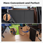 FURTIME Dog Car Seat Cover for Back Seat, Upgraded PU Leather Back Seat Extender with Hard Bottom Holds 400LBS, Waterproof Anti-Scratch, Large Space Back Seat Pet Cover for Car, SUV, Brown