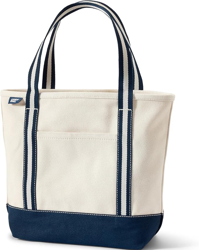 Lands' End Open Top Canvas Tote Bag