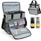 LEFOR·Z Travel Coffee Maker Carrying Bag Compatible with Keurig K-Mini or K-Mini Plus, Single Serve Coffee Maker Portable Storage Bag with Shoulder Strap,Grey(Bag Only)