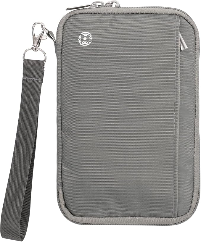 WALNEW Family Passport Holder for 5 - Large Travel Organizer Holds up to 6 Passports, RFID Blocking Water Resistant Document Wallet for Cards, Tickets, Boarding Passes