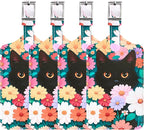 4 Pack Luggage Tag for Suitcases TSA Approved, Leather Suitcase Tags Identifiers, Cute Bag Name Travel Tags ID Labels for Women Men Cruise Airport Luggage Travel Essentials by Sodsay