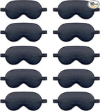 10 Pack Sleep Mask,Silk Eye Mask,for Night Sleeping,Office, Travel,Party Games,Suitablefor Men/Women (Black)