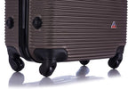 InUSA ROYAL Hardside Spinner Luggage with Ergonomic Handles | Spacious Travel Suitcase with Four Spinner Wheels and Studs | 24 Inch Medium Hardside Spinner Luggage | Brown