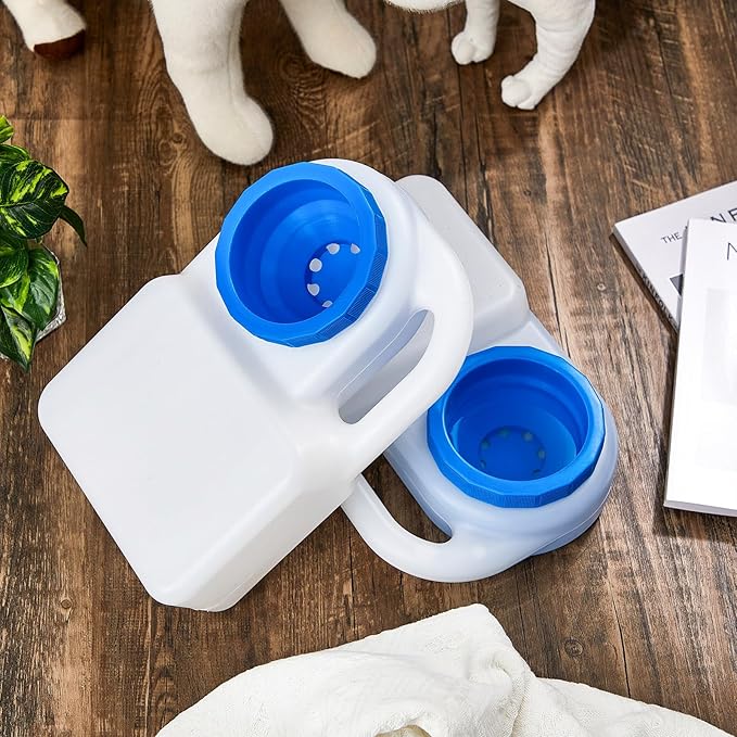 Ziliny 1 Pcs 3 Quart No Spill Portable Dog Travel Water Bowl Pet Water Bowl for Pet Dispenser for Small Large Dogs Cats Camping Hiking Trips Car RV Boat Road Mess-Free Design