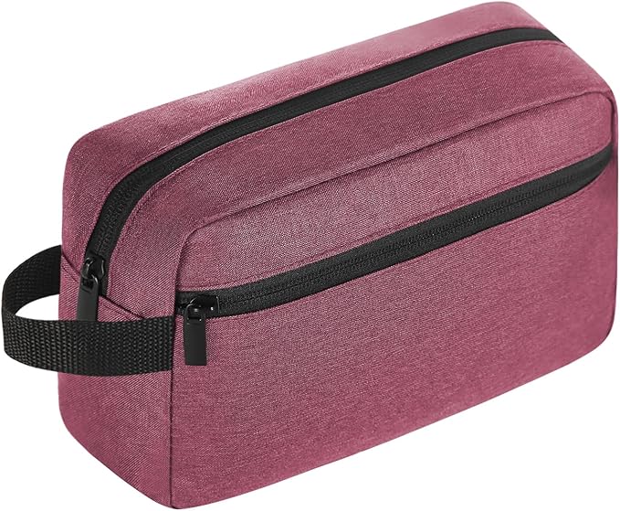 Icramsy Travel Toiletry bag Toiletry bag for women men Hanging Cosmetic bag Travel accessories for Women Men (Purplish red)