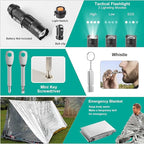 20 in 1 Survival Kit for Men - Emergency & Outdoor Camping Gear, Compact Survival Tools, Essential Camping Accessories, Durable Multi-Tool Set, Practical Gift for Dad, Husband, Outdoorsmen