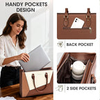 RAINSMORE Laptop Tote Bag for Women 15.6 Inch Large Women Work Bags Waterproof Business Office Teacher Bag Computer Briefcase