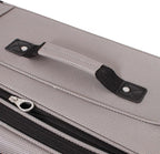 SWISSGEAR Sion Softside Expandable Spinner Luggage Durable Lightweight Travel Suitcase, Pewter, Checked-Medium 25-Inch