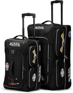 Von Dutch Signature Patch 2-Piece Rolling Duffel Set with Telescopic Trolley Handle and Inline Skate Wheels