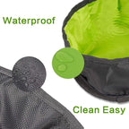 2 Pcs Collapsible Dog Bowls for Travel, Foldable, Portable and Light for Food and Water - (Green+Orange)