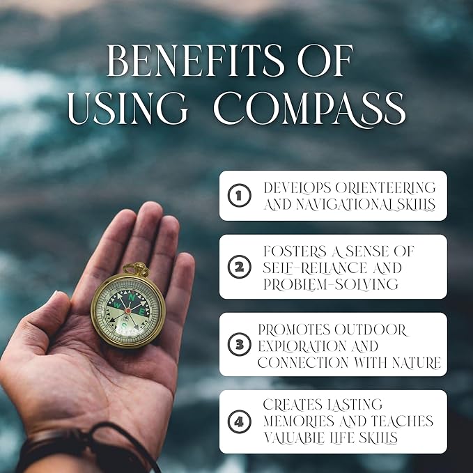 The Dream Chaser Compass - Go Confidently -2026 Unique Graduation Gifts for Him, College, High School, Cool Birthday Gift Idea for Son, Boys, Motivational Greeting Card Included