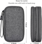CAAORDKSO Electronics Organizer Case, Cable Organizer Bag Waterproof Electronic Accessories Carry Case with Handle for Cable, Cord, USB, Charger, Phone, Power Bank, Earphone (Dark Gray, Medium)