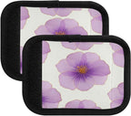 2 Pack Purple Flower Luggage Handle Wrap, Detachable Luggage Tag, Neoprene Suitcase Wrap with Comfort Grip & Bright Identifier for Suitcase, Travel Bag, Sports Bag