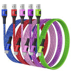 XIAWAO USB to USB C Cable Fast Charging, (5Pack, 3/3/6/6/10FT) C Charger Cord for Samsung Galaxy S25 S24 S23 S22 S21 S20 A17 A16 A15, iPhone 17 16 15