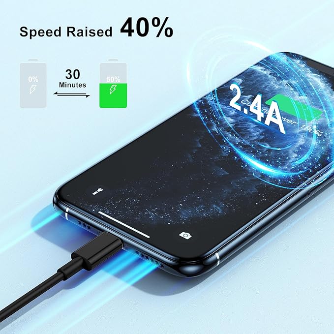 10ft iPhone Charger, [Apple Certified] Long Apple Charging Cord,10 Feet Original Lightning to USB Cable,10 Foot iPhone Charging Cable for iPhone 14 Pro Max/14/13 Pro/12 Mini/11/XS/XR/8/7/6S/5/SE,iPad
