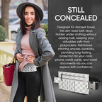 Luxury Travel Wallet – Hidden Money Belt, RFID-Blocking, Anti-Theft Passport Holder for Men & Women (White)