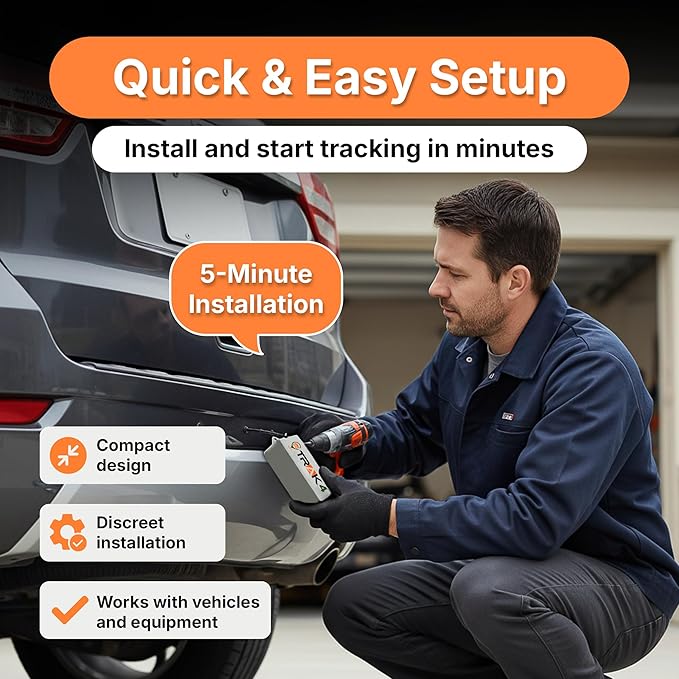 Trak-4 GPS Tracker for Vehicles, Assets, Equipment. Long Battery Life, Waterproof, Global Tracking. Low-Cost Subscription Required.