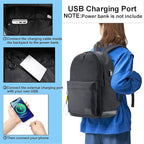 SUPACOOL Casual Laptop Backpack for Men and Women, Backpack for College, USB Charging Port, Lightweight Pack Back