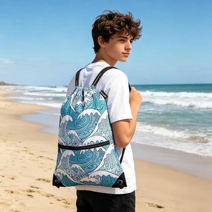 HOLYLUCK Drawstring Backpack Bag Sport Gym Sackpack
