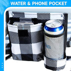 2 Pack Lightweight Portable Camping Beach Chair for Adults, Outdoor Lay Flat Folding Beach Chairs with 5 Positions, Backpack Beach Chair with Towel Bar, Zipper Pouch, Cup Holder, Plaid