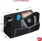 Lucky Travel Duffel Bags 85L, Gym Bag, Travel Bag & Large Duffle Bag for Men, Foldable Overnight Weekender Bags for Women & Men with Adjustable Shoulder Strap, Black