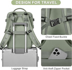 coofay Travel Backpack For Women Men Airline Approved Carry On Backpack Flight Approved Waterproof Sports Luggage Backpack Casual Daypack Small Hiking Backpack Grey Green