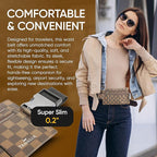 Luxury Travel Wallet – Hidden Money Belt, RFID-Blocking, Anti-Theft Passport Holder for Men & Women (Brown)