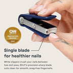 EDJY Fingernail Cutter - Precision Stainless Steel Nail Cutter for Fingernails | Sharp Blade, Ergonomic Design, Durable & Rust-Resistant | Ideal for Men and Women | Navy | 2-Pack