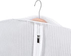 Univivi Suit Bags for Closet Storage and Travel, 40 Inch Hanging Garment Bags for Men Suit Cover with Clear Window and ID Card Holder for Suit Jacket, Shirt and Coat, 10 Pack, White