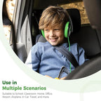 rockpapa Comfort Kids Headphones for School, Lightweight Foldable Portable Childs Boys Girls Teens Headphones Wired 3.5mm with 4.9ft Cord for Travel Airplane Tablet Phone Laptop Black/Green+White/Blue