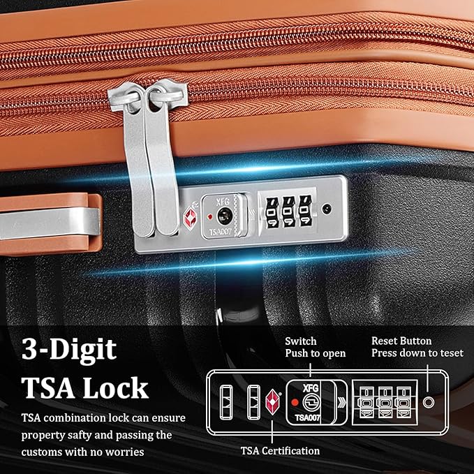 4 Piece Luggage Set, Hardside Expandable Lightweight Suitcase with 360° Mute Spinner Wheels Luggage Sets, TSA Lock, 14/20/24/28 Inch Travel Luggage for Men, Women and Girls (Black 3)
