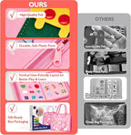 hahaland Toddler Busy Board Montessori Toys for 3 Year Old Girl Gifts, Educational Learning Toys with Life Skills, Alphabet, Number, Shape, Color, Car Ride Airplane Travel Toy Toddlers Girls Busy Book