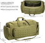 APRILBAY Super Quality 60L Large Duffel Travel Bag Luggage Foldable Bag Cargo Sport Gear Equipment Skiing Hardware Bag Heavy Duty& Durable(Dark Green)