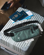 VULKIT Money Belt for Travel, Hidden Passport Holder, Anti-Theft Travel Wallet Under Clothes, RFID Blocking Waist Pouch, Undercover Fanny Pack, Deep Teal