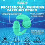 Kids Swimming Ear Plugs – 3 Pairs Reusable Waterproof Silicone Earplugs for Children (Ages 4-12), Soft & Comfortable Swim Ear Protection for Surfing, Diving, Pool, Showering & Water Sports